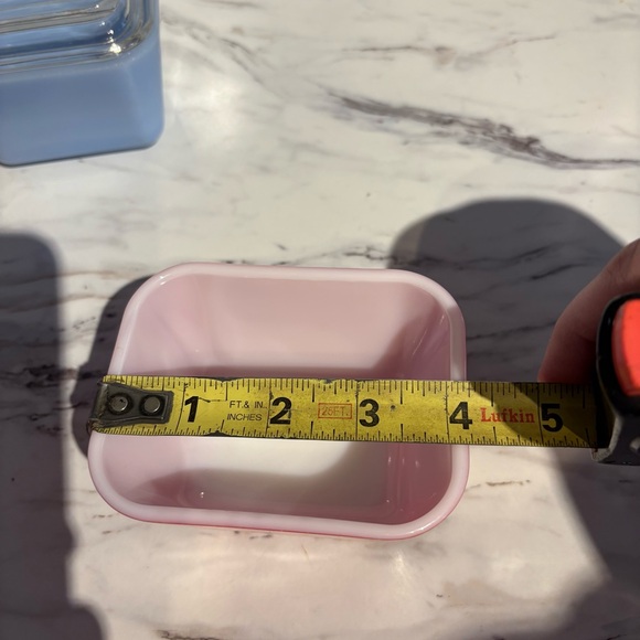 Vintage Pyrex Delphite Blue Fridge Primary Red Fridgie - Picture 10 of 16